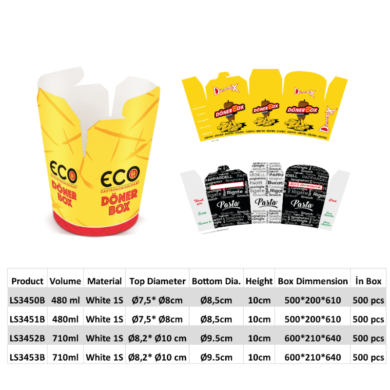 Offset Printed Doner Box With Company Logo